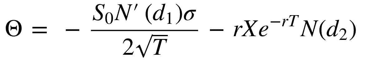 calculate theta for call options